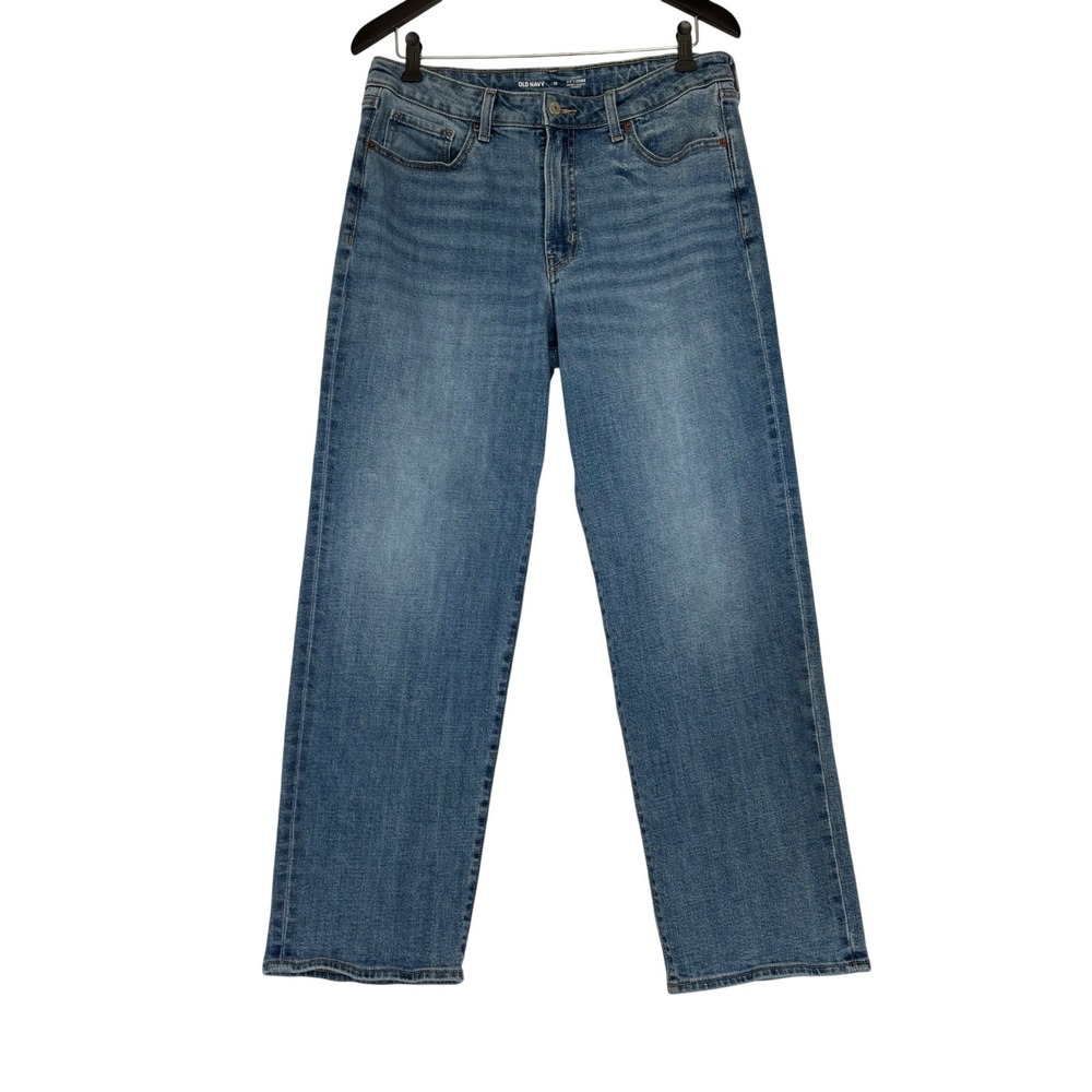 Old Navy OG Loose High Rise Jeans Medium Wash Blue Denim Womens‎ 12